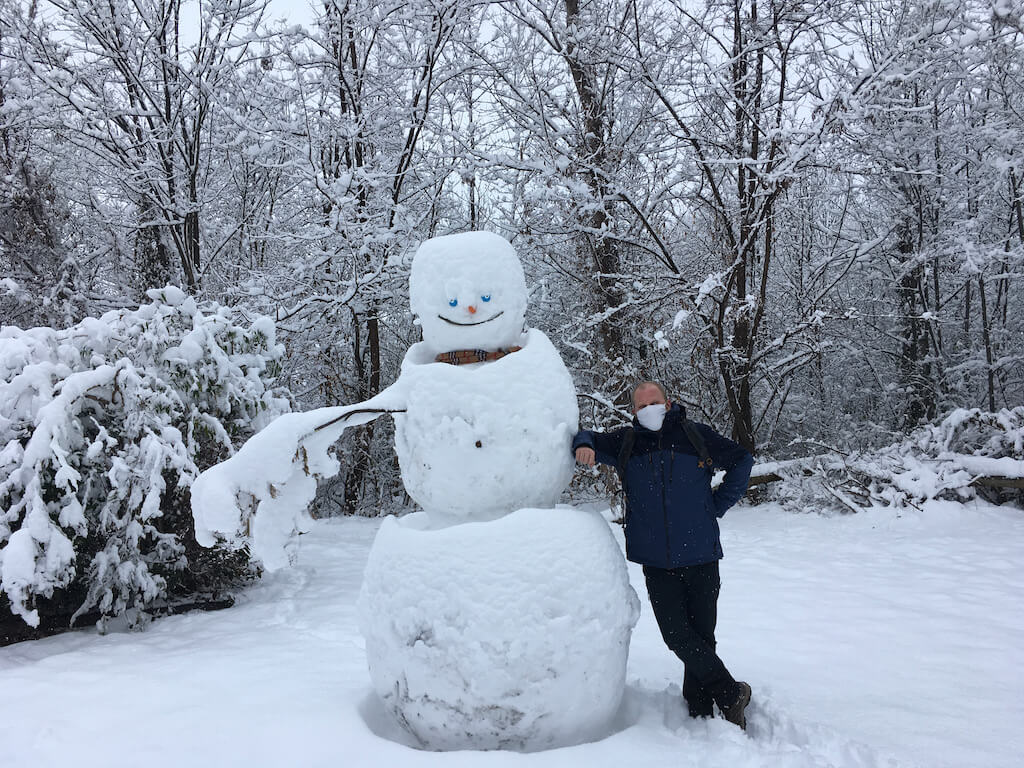 Bonhomme de neige à Vernet, hiver 2021 (Cyril)
